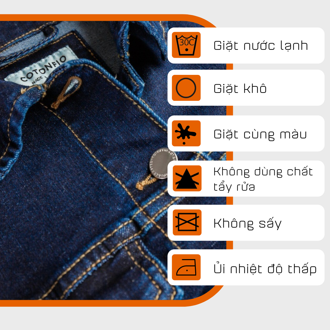 Áo khoác Jeans nữ form lững – 8063 – Cotonfio