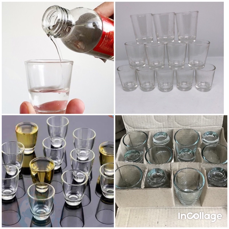 🥂 COMBO 12 ly thủy tinh uống rượu bầu nhỏ