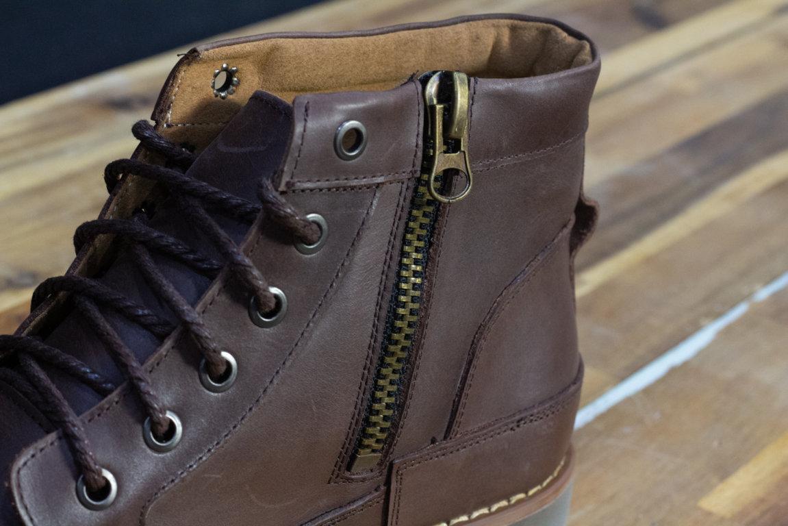 Giầy nam giày boot nam da thật  cao cổ, kéo khóa