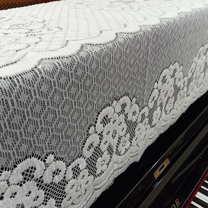 Khăn phủ đàn Piano ren trắng AZS-KPD 012