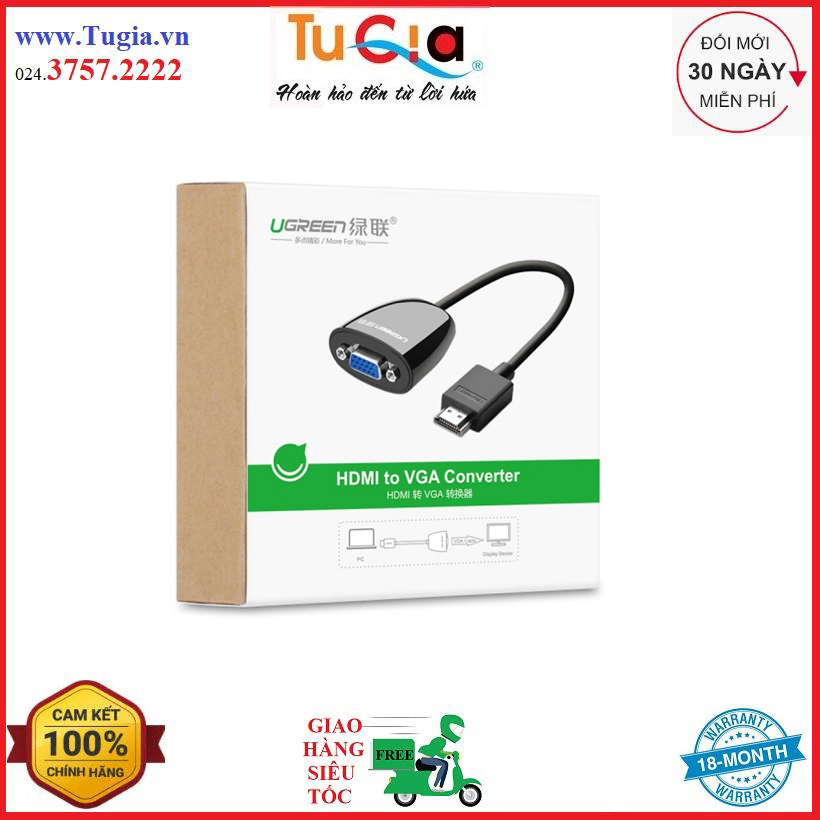 Cáp HDMI ra VGA UGREEN 40253 - Hàng chính hãng