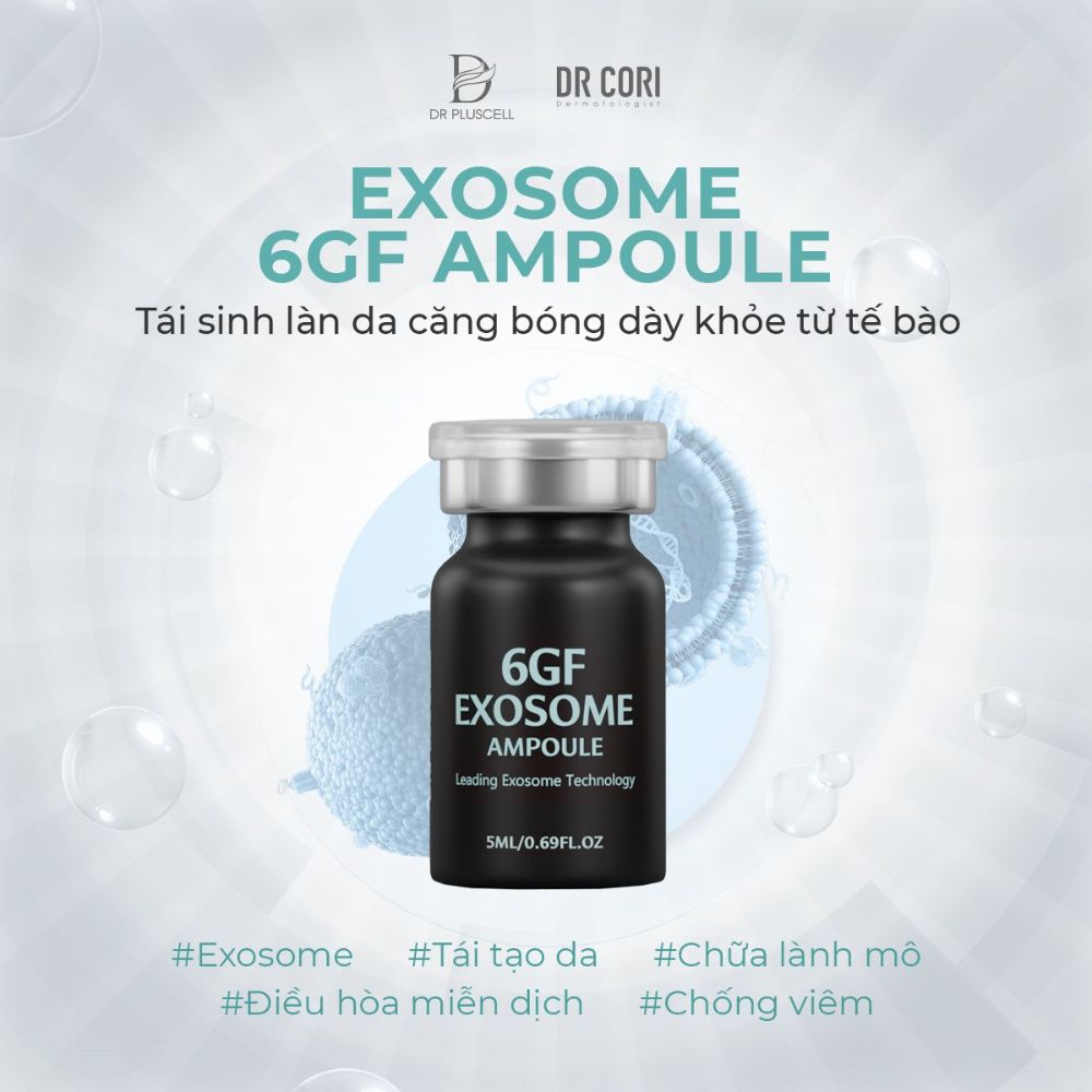Tế bào gốc phục hồi, chống lão hóa dr pluscell 6gf exosome ampoule tái tạo da