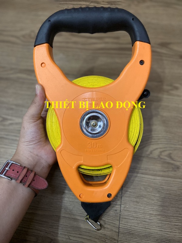 Thước dây sợi thủy tinh 50m, có tay cầm Hộp khuôn đúc nhựa ABS chống va chạm Truper - 12647