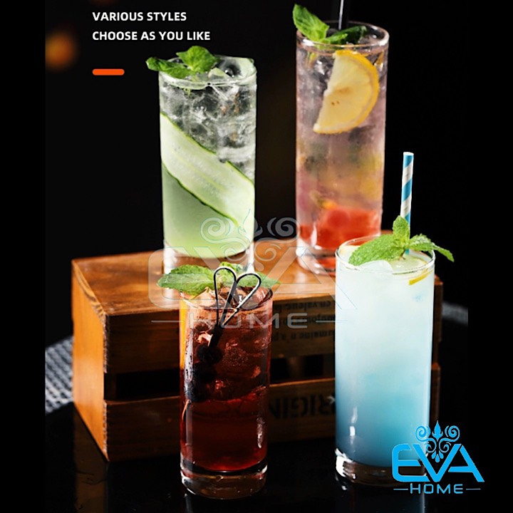 [HCM]Bộ 12 Ly Thuỷ Tinh Ống Trơn Lỡ / Ly Ống Mỹ Lỡ Thuỷ Tinh Cao Cấp 295 Ml Deli ES1004 M2973