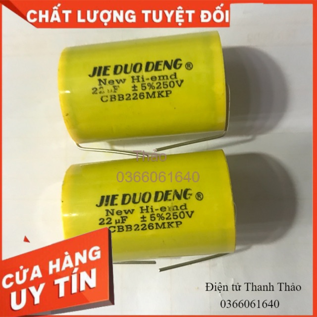 2 tụ phân tần loa 22uf 250v