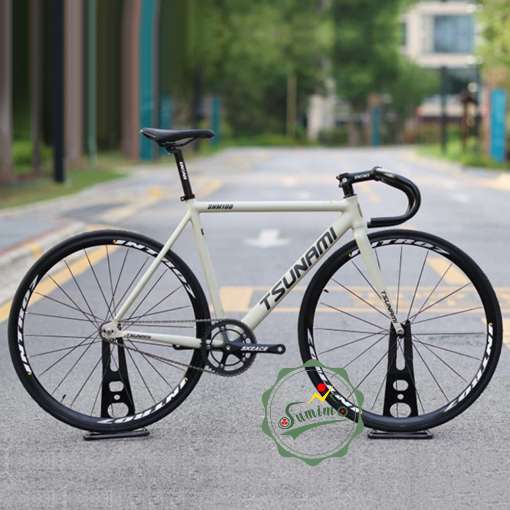 Sườn xe đạp fixed gear TSUNAMI SNM100 kèm phuộc