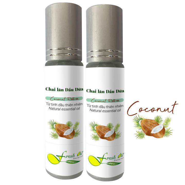 [HCM]Chai lăn tinh dầu dừa 10ml