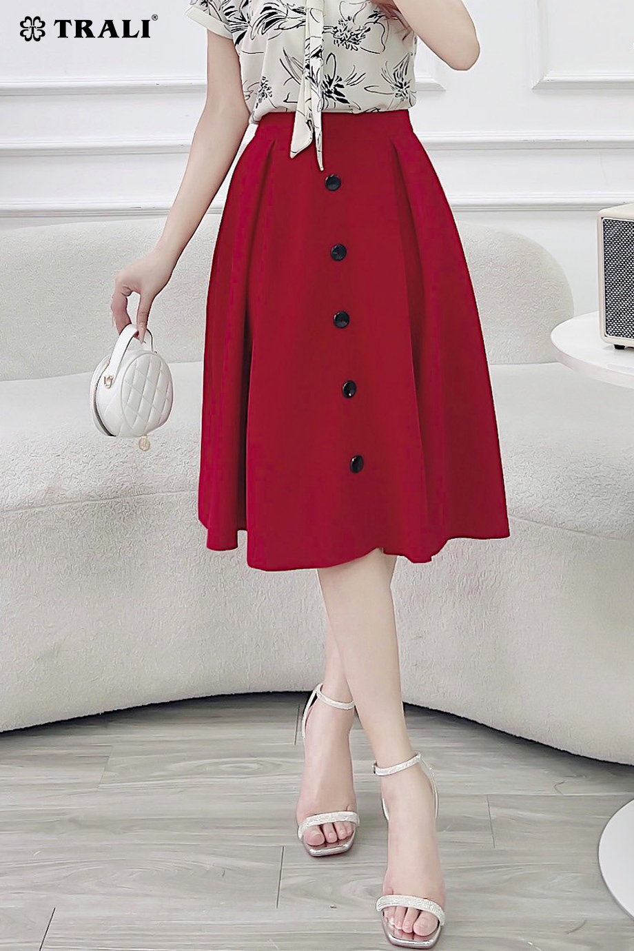 Chân Váy Nữ TRALI 23301 Màu Đỏ