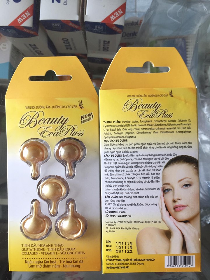 Viên bôi dưỡng ẩm da BEAUTY EVA PLUSS