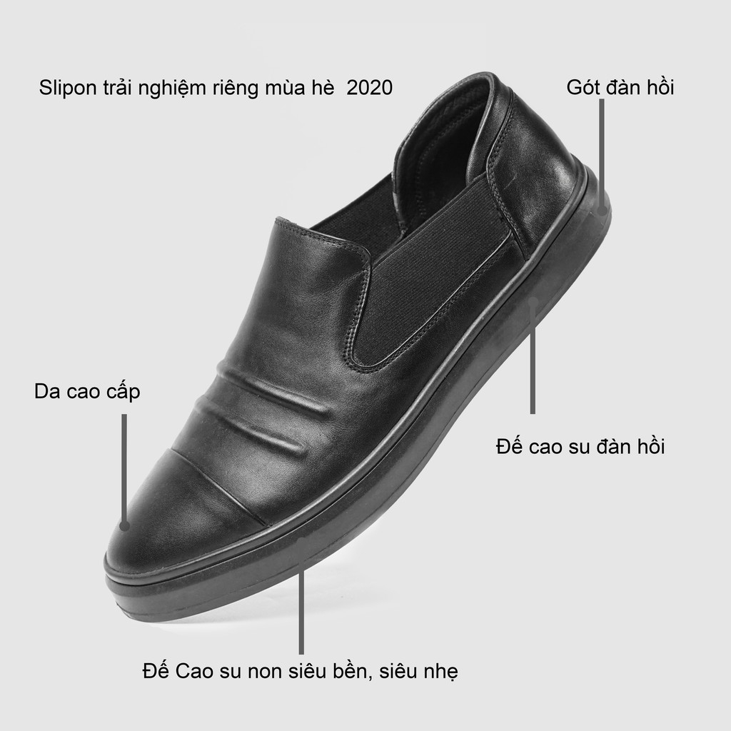 Giày nam, Giày công sở da bò GiayNam2H – 72 ( Đen )