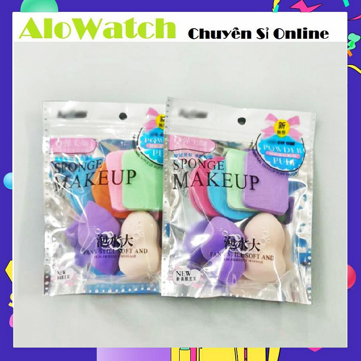 Alowatch set 6 bộ mút tán kem nền makeup