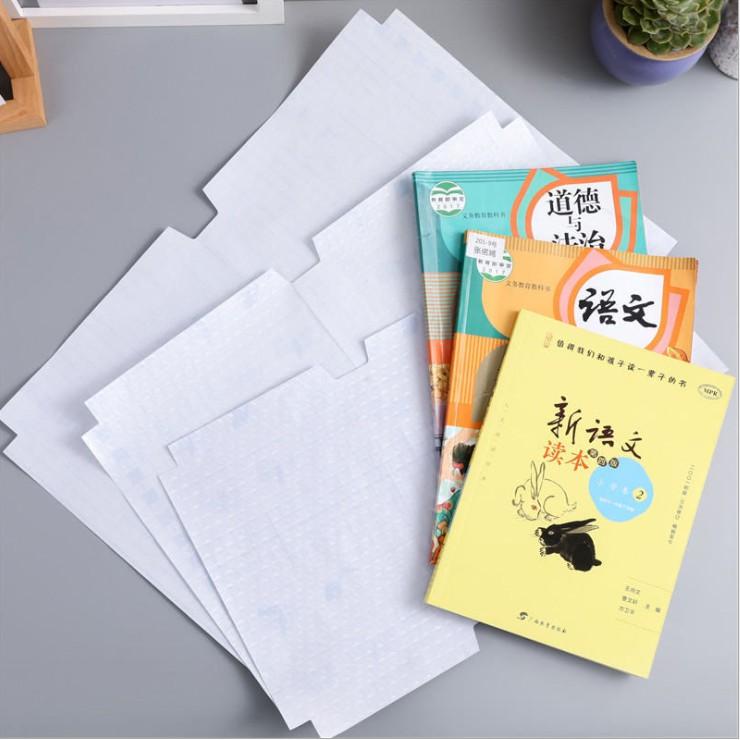 Set 10 tờ decal trong suốt bọc sách vở cho bé, đồ dùng học tập, decal dính vở, văn phòng phẩm, Huy Linh