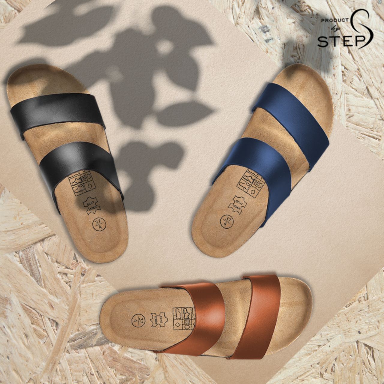 Dép đế trấu Quai đôi Si Giả da (Size 35-45)