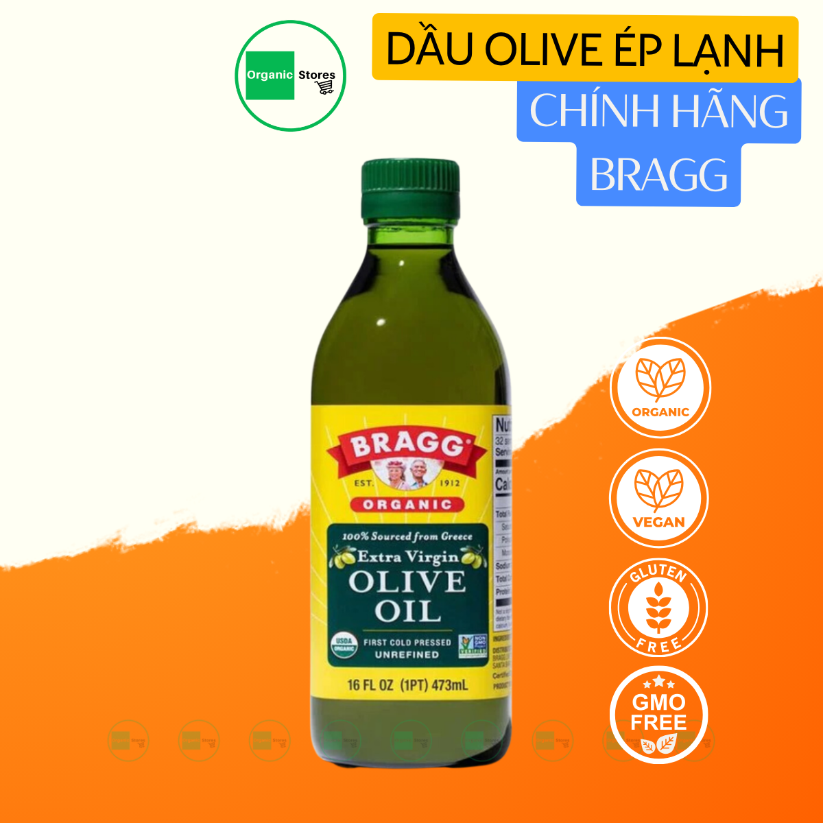 Bragg Organic Extra Virgin Olive Oil - Bragg Organic Extra Virgin Olive Oil