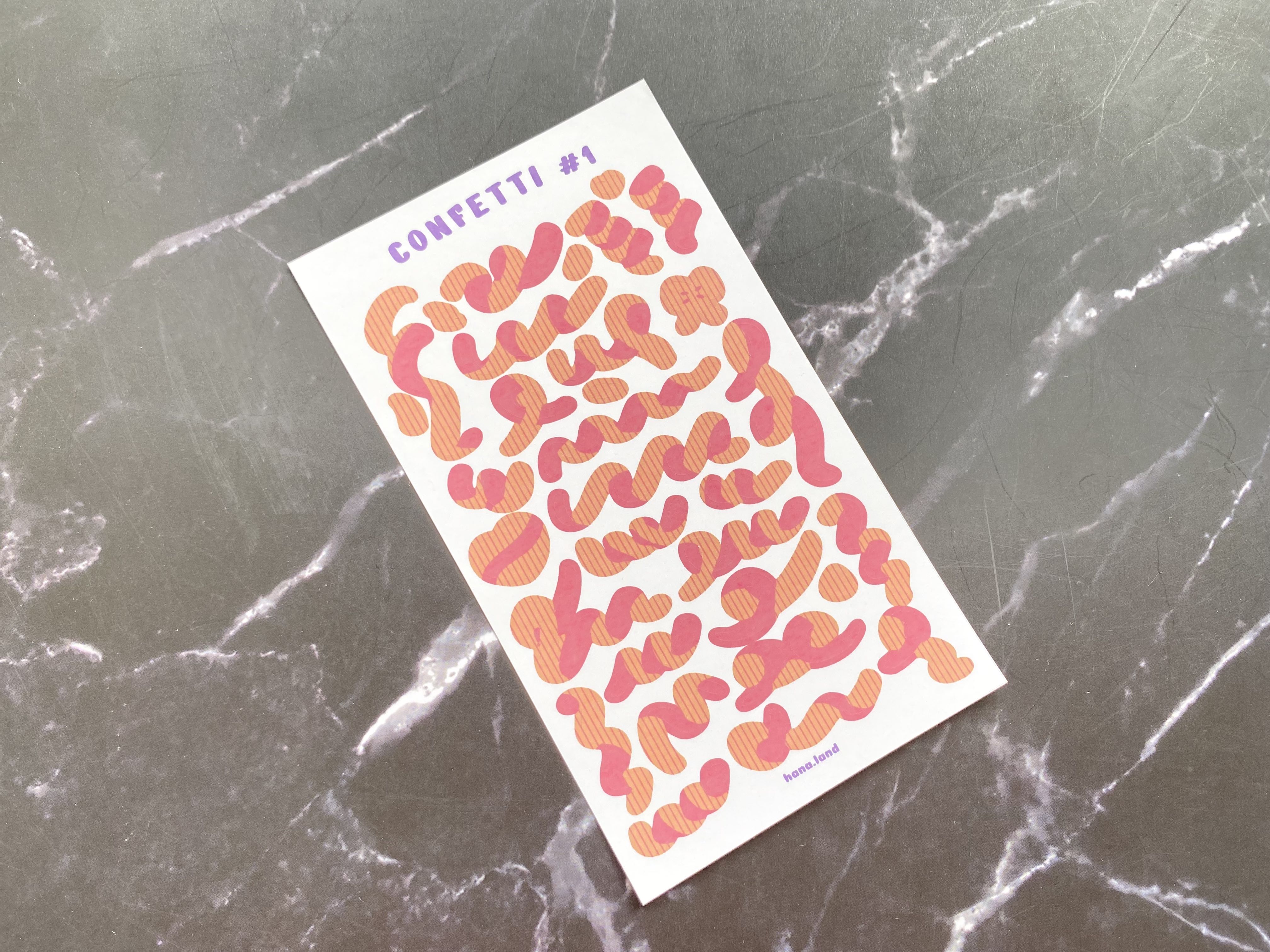 [Confetti #2] Sticker decal confetti hoa giấy #02 _ hanaland