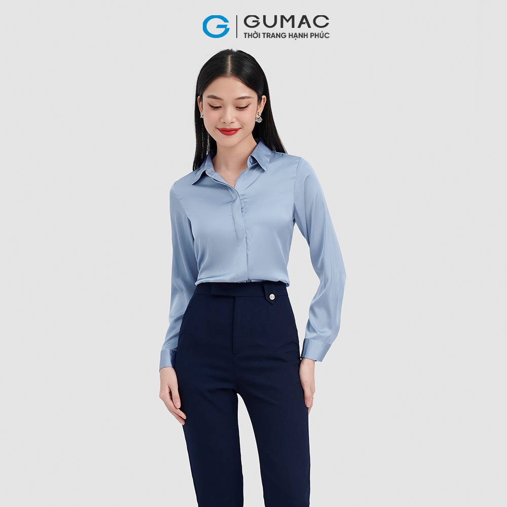 Áo sơ mi nẹp che thời trang GUMAC AC10041