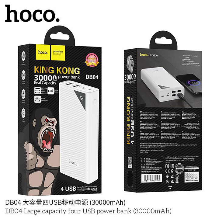 Sạc Dự Phòng Hoco DB04 - Dung Lượng 30.000 mAh