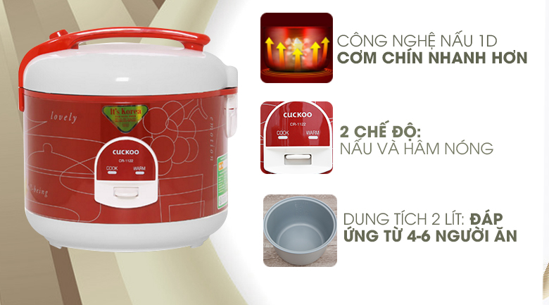 Nồi cơm điện Cuckoo 2 lít CR-1122