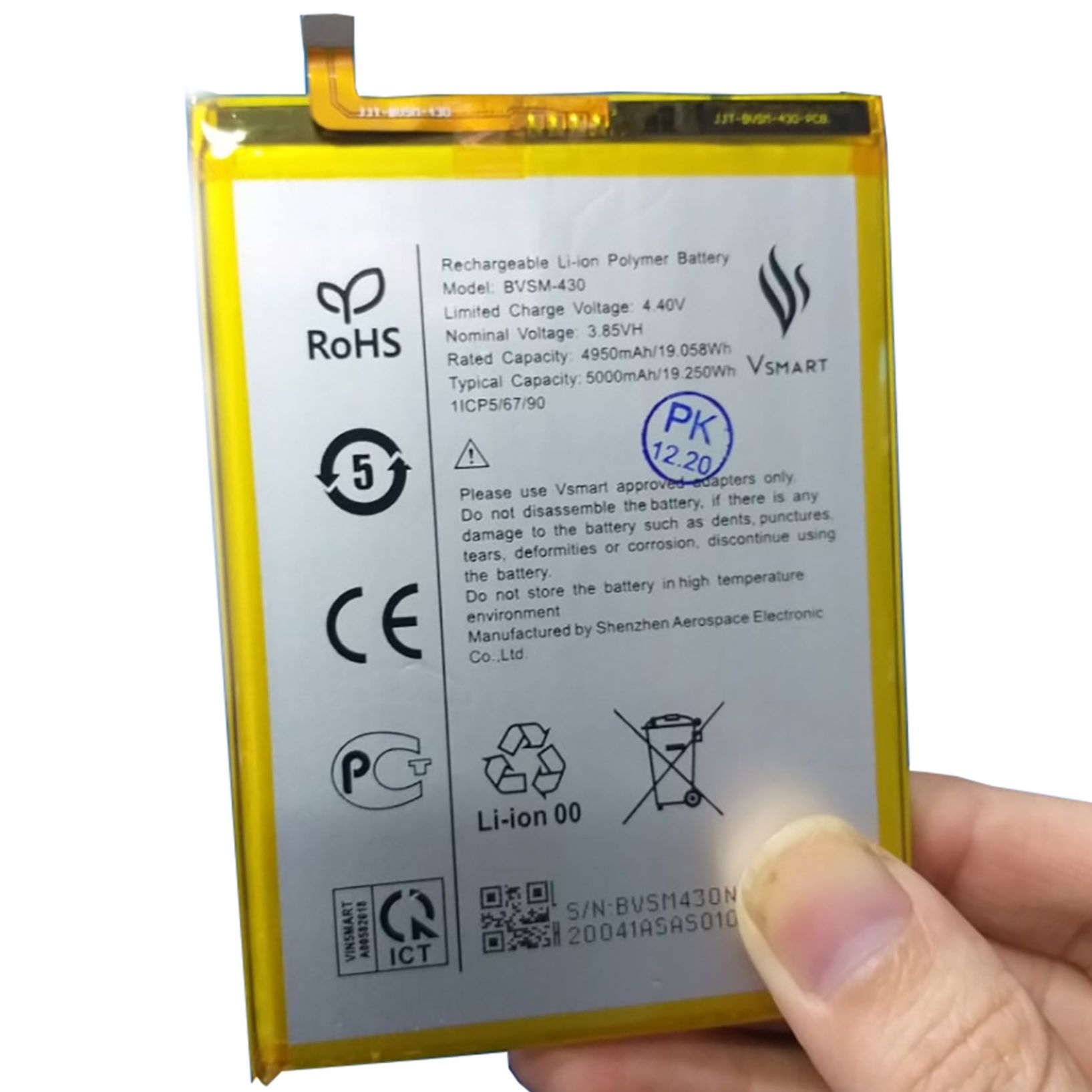 Battery For Vsmart Joy 3 BVSM-430