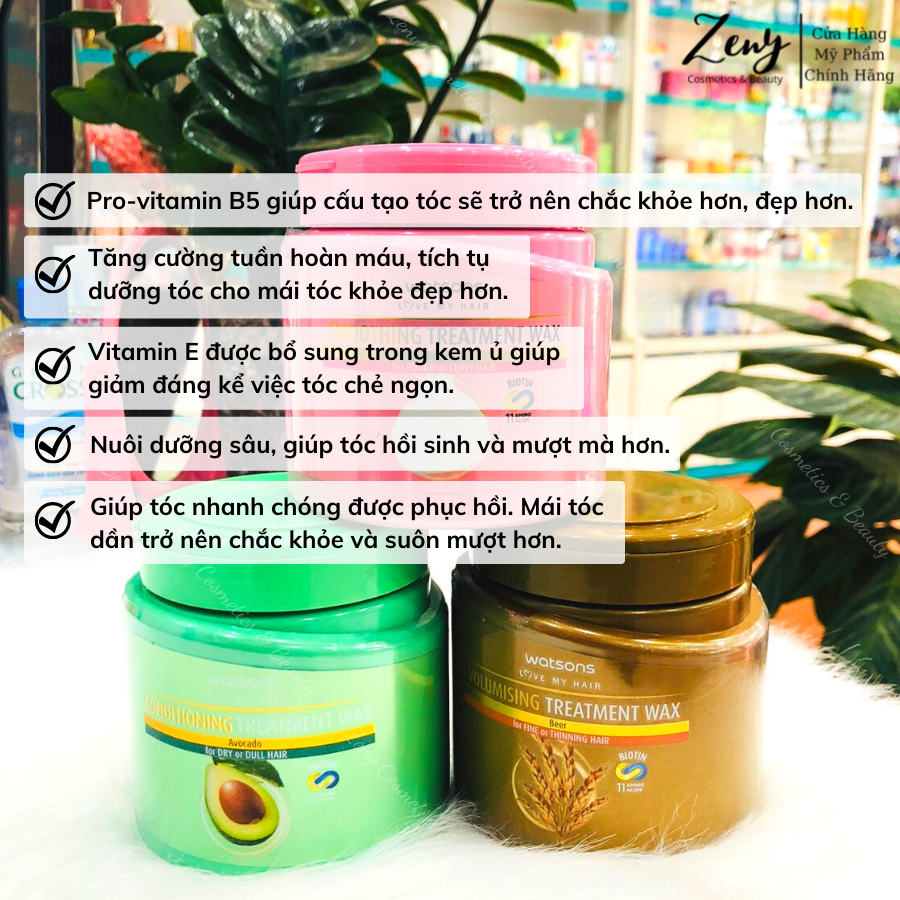 Kem Ủ Tóc Bóng Mượt Watsons 500ML