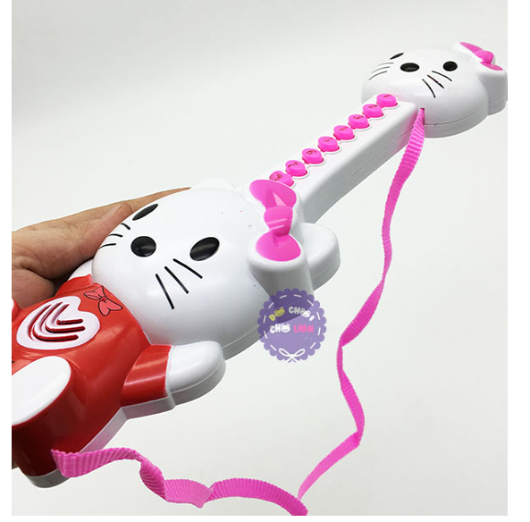 Đồ chơi đàn guitar Mèo Kitty -Dùng pin có nhạc tiếng Việt- Đồ chơi guita đàn mèo Kitty