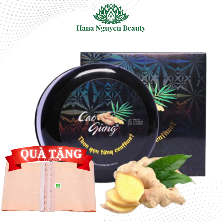 Kem tan mỡ bụng cao gừng thiên nhiên việt 250gr tặng kèm đai nịt bụng dạng gài co giãn