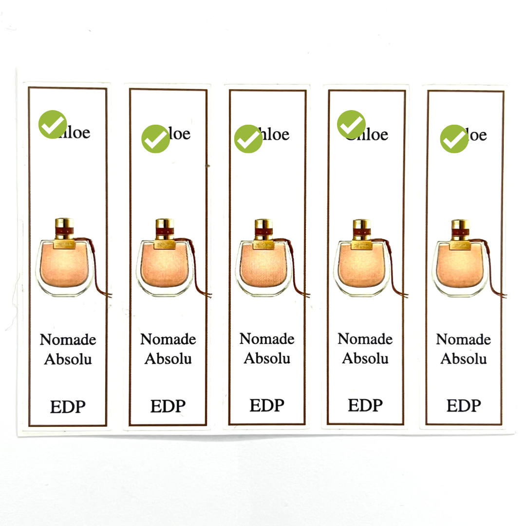 [HCM] Combo 10 Tem dán chai nước hoa Cờ Lô E cho chai chiết đủ các dòng