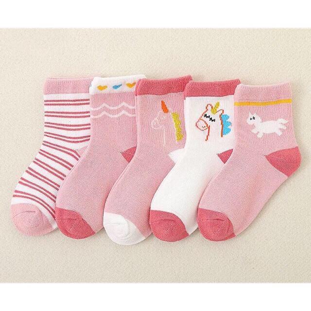 Set 5 đôi tất xuất hàn cao cấp cho bé trai và bé gái từ 1-3 tuổi(hình tự chụp)