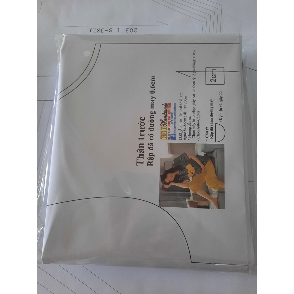 Rập giấy mã 1352 - rập bộ thun lửng (BẢN VẼ)