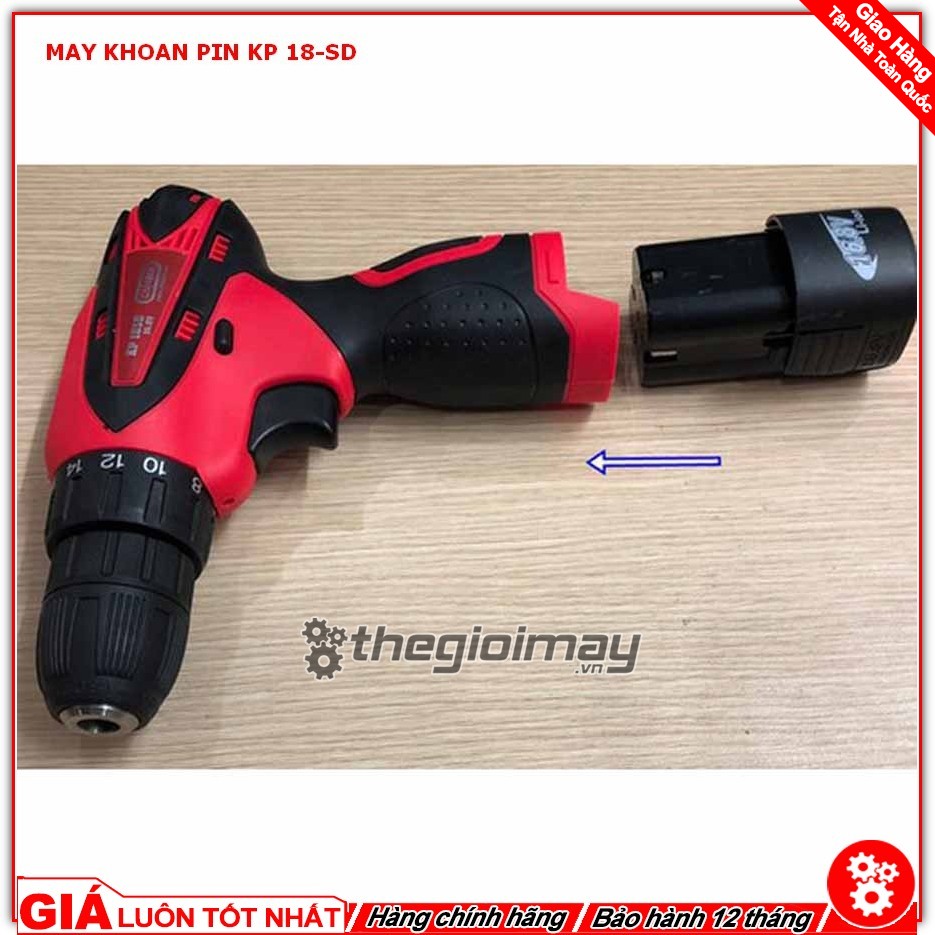[HCM]Máy khoan pin cầm tay 18V Oshima KP18SD