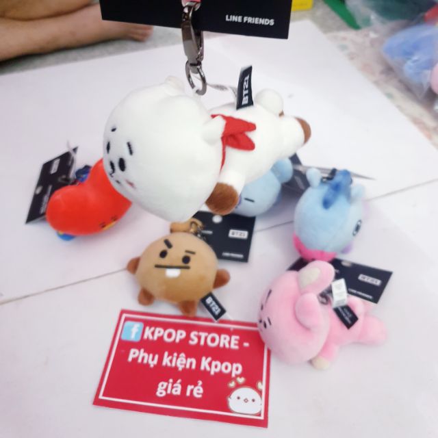 Sale sốc official móc khóa trườn bt21 lying bagcharm bt21