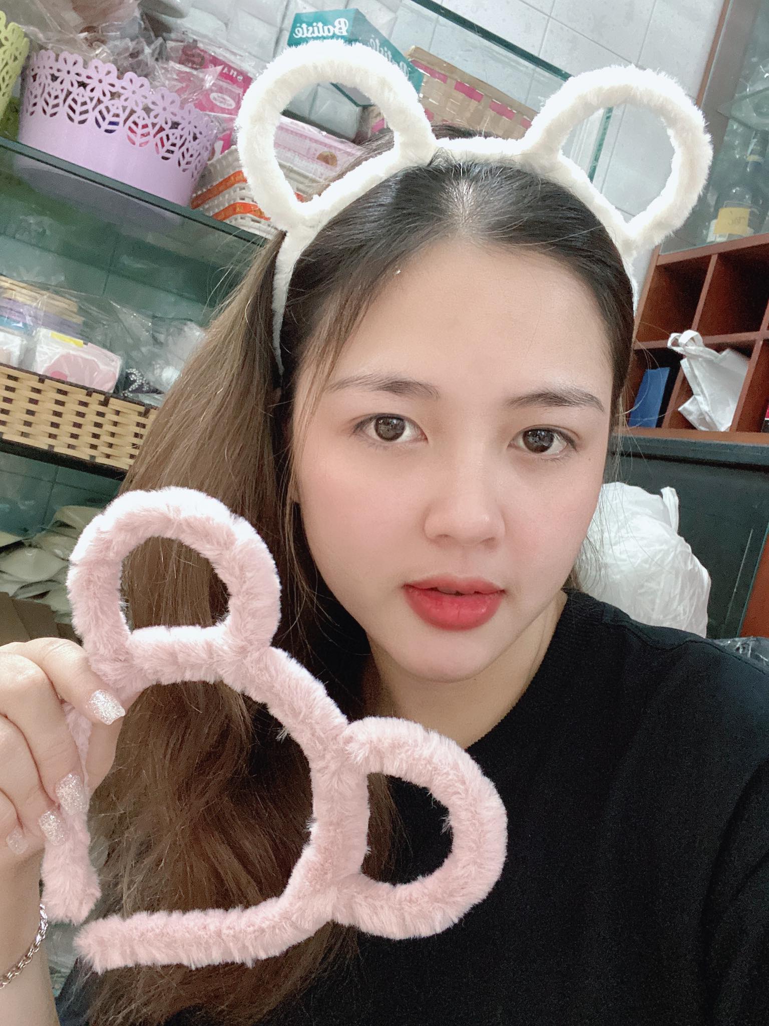 [HCM]Băng đô tai gấu thỏ màu trơn