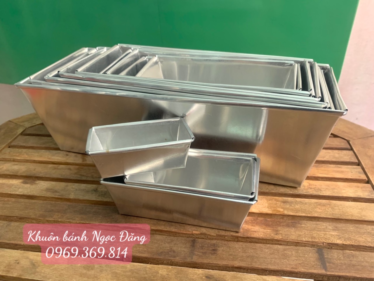 Khuôn Nhôm Chữ Nhật, khuôn cake, đa dạng kích thước, khuôn bánh mì hoa cúc, bánh loaf, bánh mì ngọt, dẫn nhiệt tốt