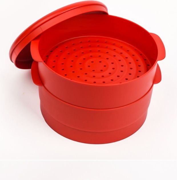 Xửng hấp Tupperware 2 tầng, đế tre chống cháy
