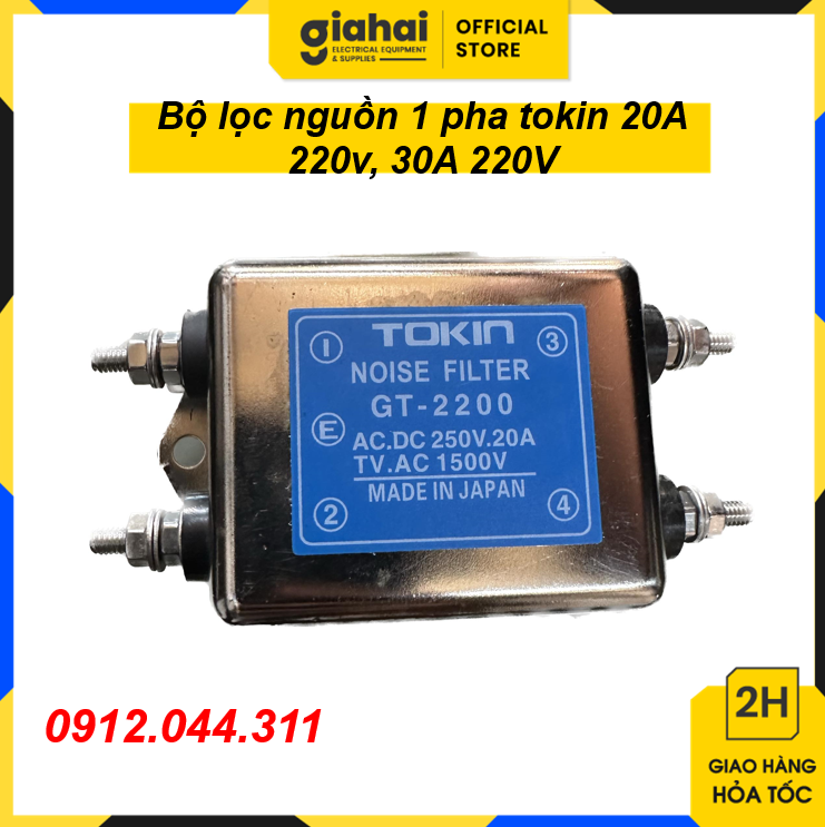 Bộ lọc nguồn 1 pha tokin 20a 220v, jsyuan 30a 220v tbd222