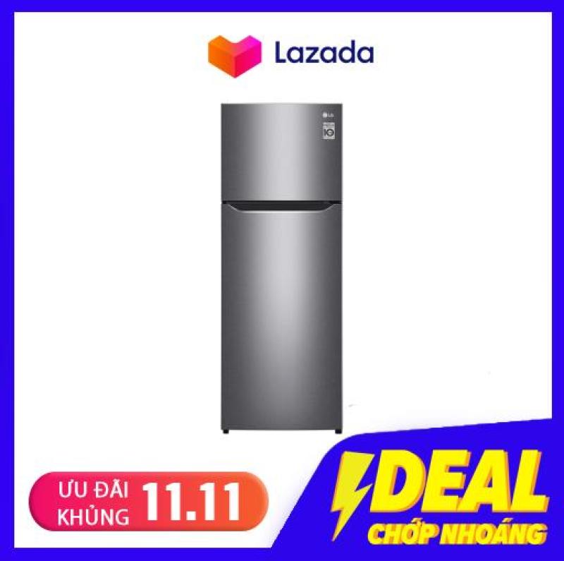 Tủ lạnh Inverter LG GN-L225S 209L (Xám) - Bảo hành 2 năm - Hàng Phân Phối Chính Hãng, Tiết Kiệm Điện, hệ thống khí lạnh đa chiều, khử mùi Nano Carbon