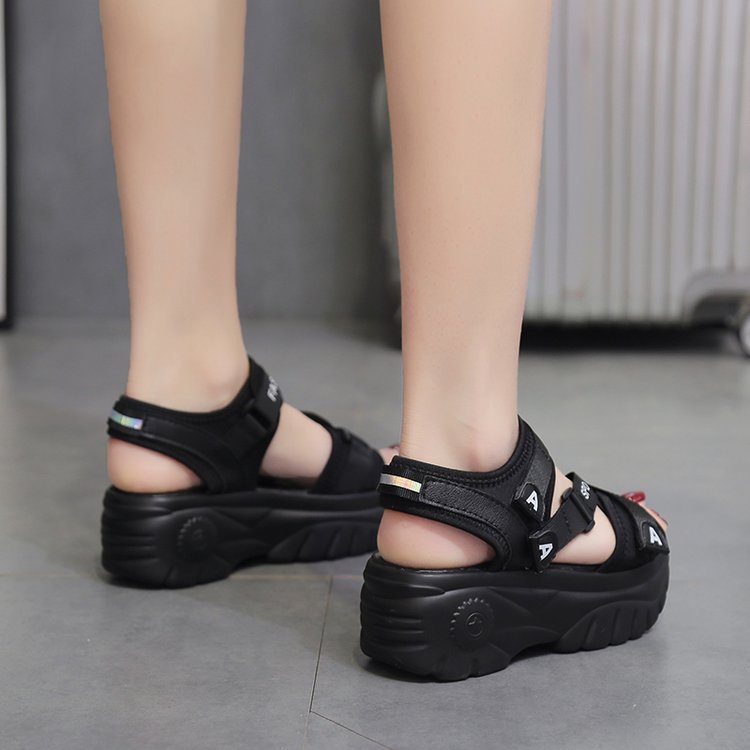 Giày sandal nữ cá tính cao 6cm S116