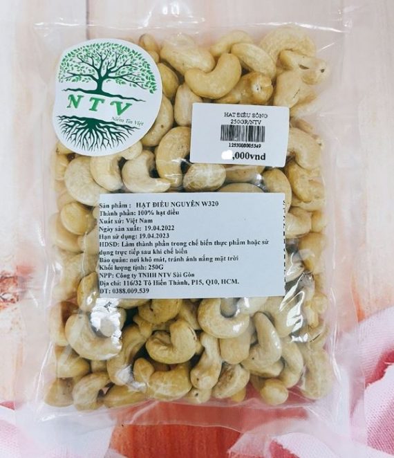 Hạt điều sống 500gr - giao thương hiệu ngẫu nhiên