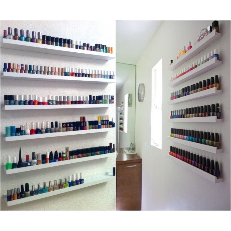 Kệ nails để sơn móng - Loại mángcó G 2 bên - Hiện đại