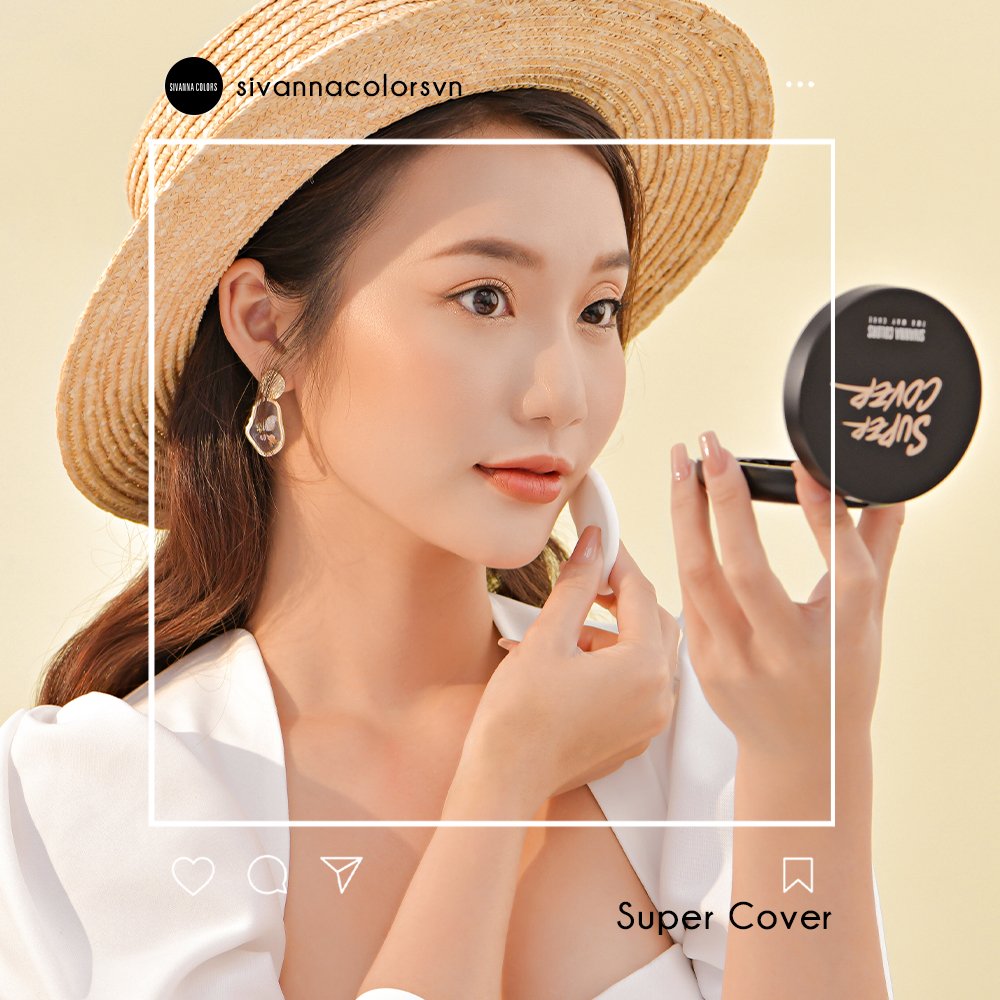 Phấn nền Sivanna colors super cover two way cake