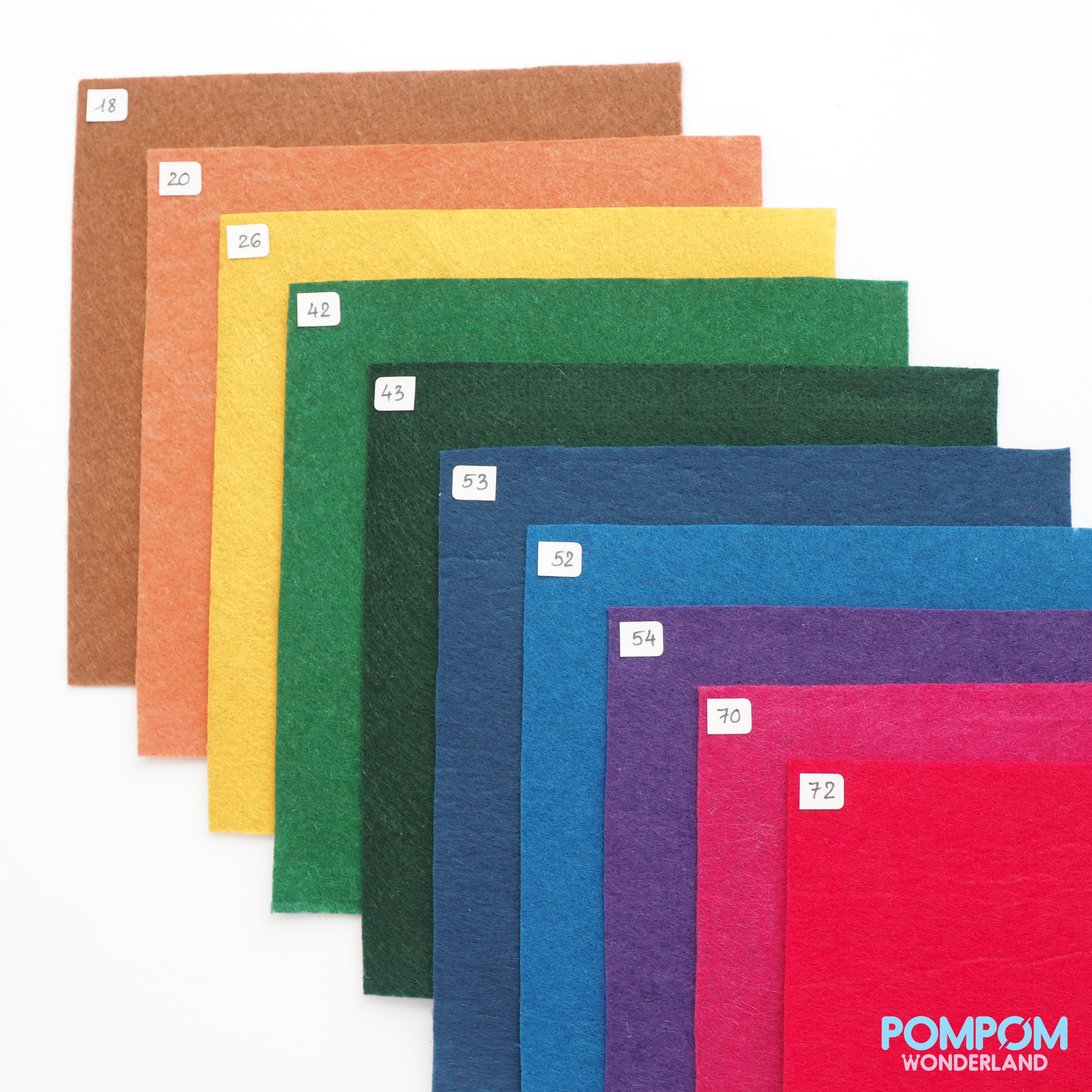 Combo 10 tấm vải nỉ cứng 15x15cm (4 tông màu)