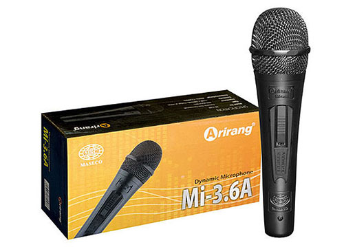 Micro karaoke có dây arirang mi-3.6a cho loa kéo và ampl chính hãng