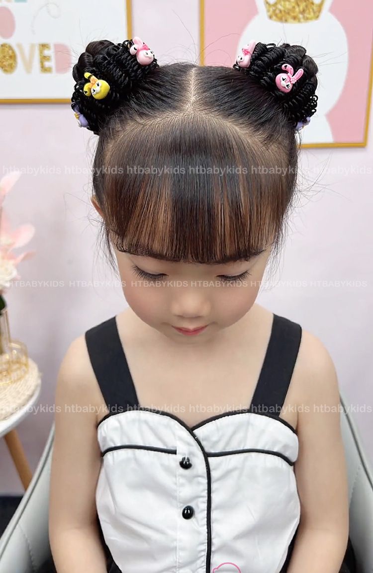 Dây Buộc Tóc Kiểu Tóc Giả Phong Cách Dễ Thương Cho Bé Gái
