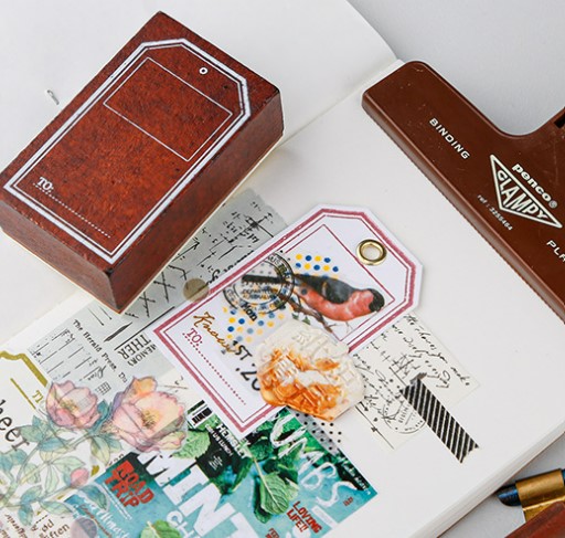 Con dấu gỗ khung viền vintage chất lượng Be Tiny Stationery