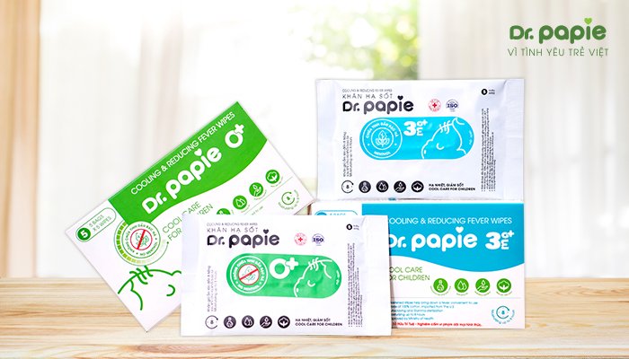 KHĂN LAU HẠ SỐT DR PAPIE CHO BÉ
