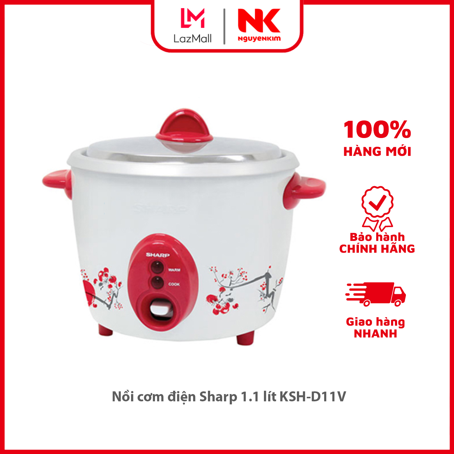 Nồi cơm điện sharp 1.1 lít ksh-d11v