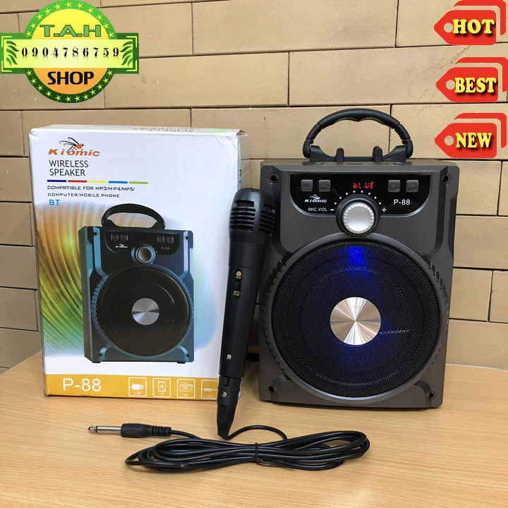 [HCM]Loa bluetooth hát karaoke mini kèm 1 micro có dây