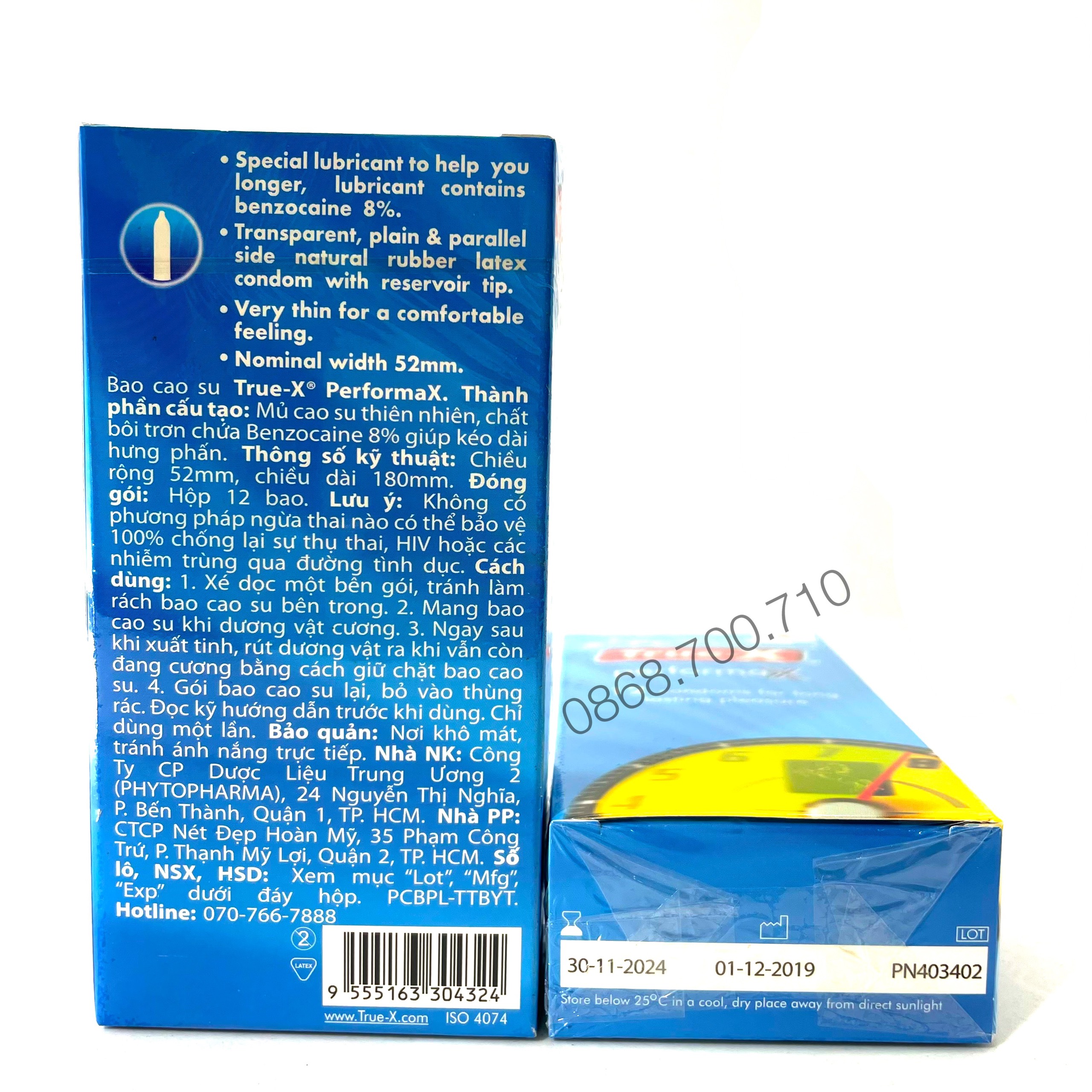 Bao cao su True-X PerformaX 12s Kéo Dài Thời Gian