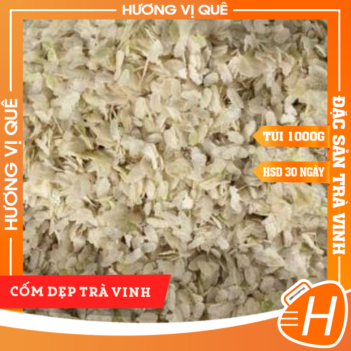 Cốm Dẹp Trà Vinh - Túi 1000g - Đặc Sản Trà Vinh