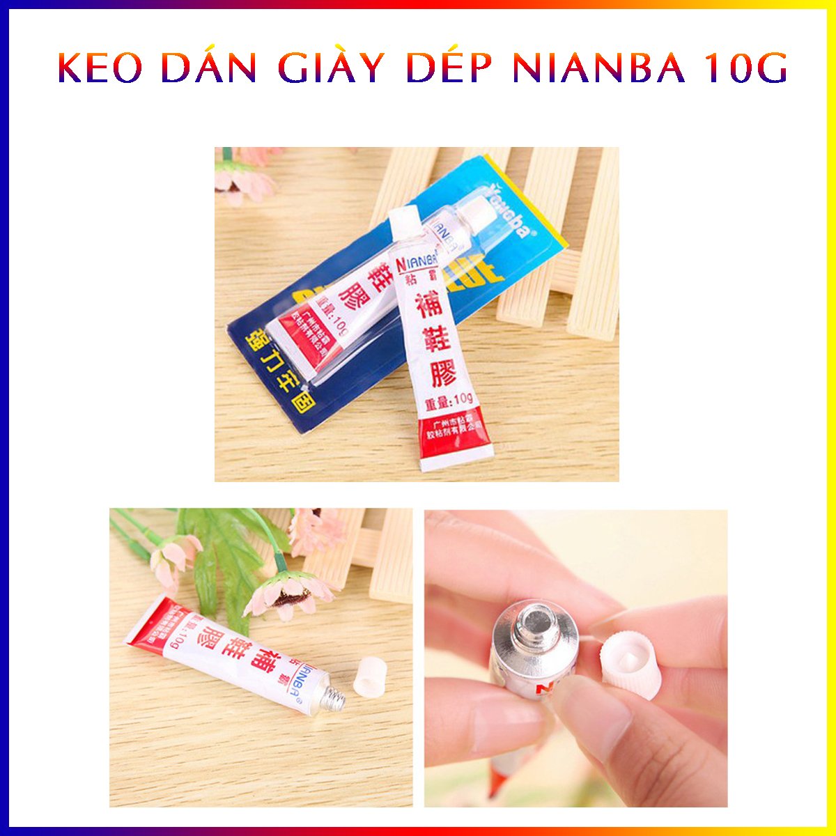 Keo dán giày dép nianba siêu chắc 10g